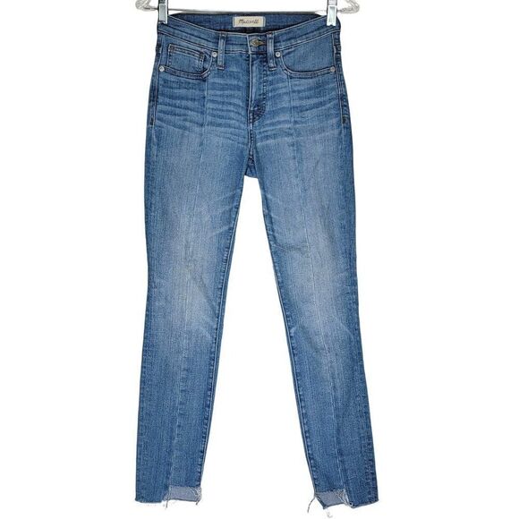 Madewell Women's 9" High Rise Skinny Jeans Size 24 Medium Wash Blue Denim 25x28 - Picture 1 of 11